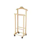 Compactor Organizace šatníku - Stojan na oblečení 97x33x29 cm, s kolečky, světlé dřevo RAN7876