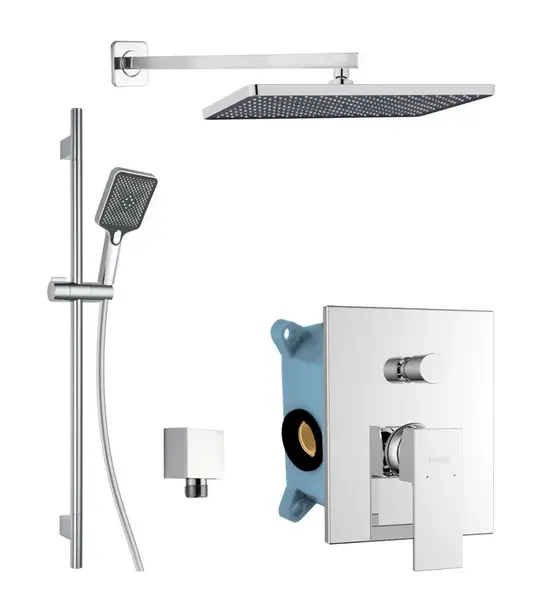 kielle Arkas I - Sprchový set s batériou pod omietku, na 2 spotrebiče, s príslušenstvom a telesom, chróm 20611SP10