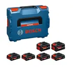 Bosch - 6dílná sada akumulátorů EXBA 18V-40 Li-Ion 4,0 Ah, 4 ks a EXBA 18V-80 Li-Ion 8,0 Ah, 2 ks 1600A0373G