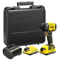 Stanley Náradie - 18V rázový uťahovač, 2x aku 2,0 Ah Li-Ion, nabíjačka SFMCF810D2K-QW