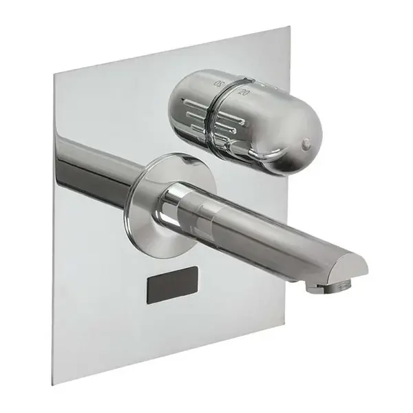 Sanela Senzorové batérie - Termostatická umývadlová batéria s elektronikou ALS, nástenná, dĺžka výtoku 170 mm, 9 V, chróm SLU 04HT17B