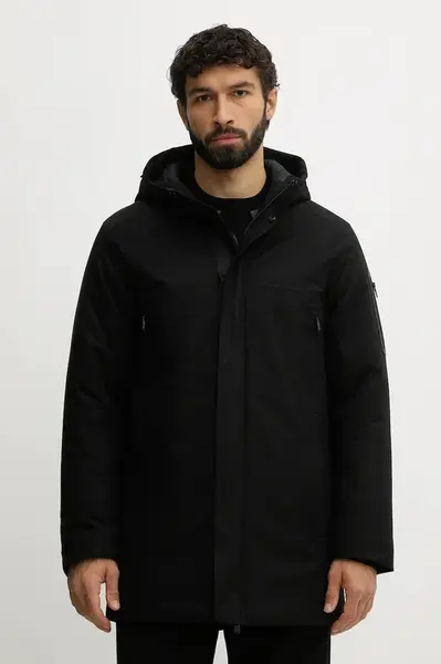 Bunda BOSS Green OW_Hexatech Parka černá barva, přechodná, 50544563