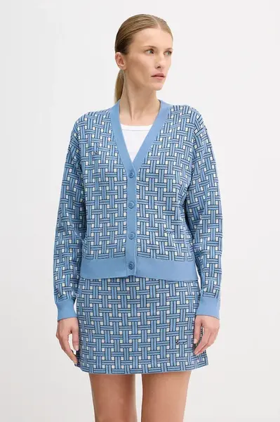 Kardigan Kenzo dámský, modrá barva, lehký, FF52CA4943CO.64