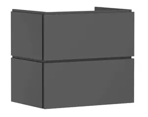 Hansgrohe Xilesa E - Umývadlová skrinka, 62x68x47 cm, 2 zásuvky, matná sivá 54295760