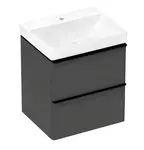 Hansgrohe Xelu Q - Skrinka s umývadlom, 63x58x50 cm, 2 zásuvky, matná sivá/matná čierna 54372670