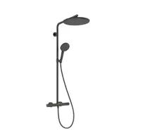 Hansgrohe Raindance Alive S Puro - Sprchový set s termostatom, 21x34 cm, 3 prúdy, EcoSmart, kefovaný čierny chróm 24593340