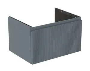 Ideal Standard Finesse - Umývadlová skrinka, 60x44x38 cm, 1 zásuvka, Ribbed Matt ashblue E3382UQ