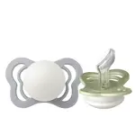 BIBS Couture anatomické cumlíky zo silikónu 2ks - veľkosť 1 - Sage Nočný / Cloud Nočný