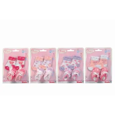 Příslušenství k panence - ponožky oranžovo-bílé s medvídkem