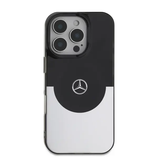 Zadní kryt Mercedes PC/TPU Double Layer MagSafe pro Apple iPhone 16 Pro Max, black/silver
