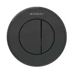Geberit Splachovací systémy - Oddálené ovládání splachování typ 10, 2-činné, pro nádržku pod omítku 8 cm, easy to clean, matná černá 116.056.16.1