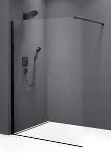Polysan Modular Shower - Sprchová stěna 90x200 cm, čiré sklo/černá mat MS1-90B