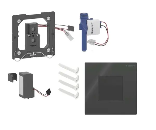 Geberit - Elektronické ovládání splachování pisoárů typ 01, bateriové napájení, Bluetooth, černá 116.094.DW.1