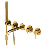 OMNIRES Y - Vanová baterie pod omítku, 5-otvorová instalace, s tělesem, s příslušenstvím, zlatá Y1237/1GL