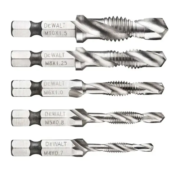 DeWALT Příslušenství - 5dílná sada vrtáků se závitníkem DT50060