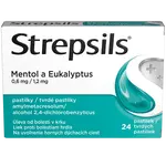 Strepsils Mentol a eukalyptus 0.6mg/1.2mg, 24 pastilek