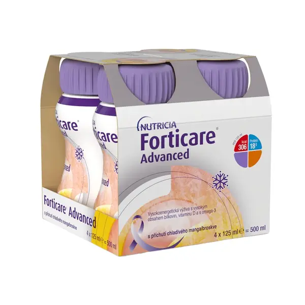 Forticare Advanced přích.mango/broskev sol.4x125ml