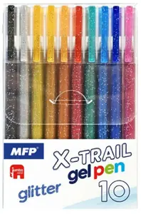 Gelové pero set BS 10ks GLITTER