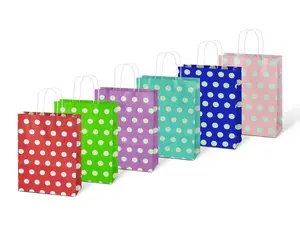 Taška MFP dárková S kraft 150x210x80 puntík mix