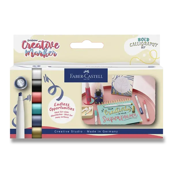 Popisovače Faber-Castell Creative Calligraphy - 6 ks