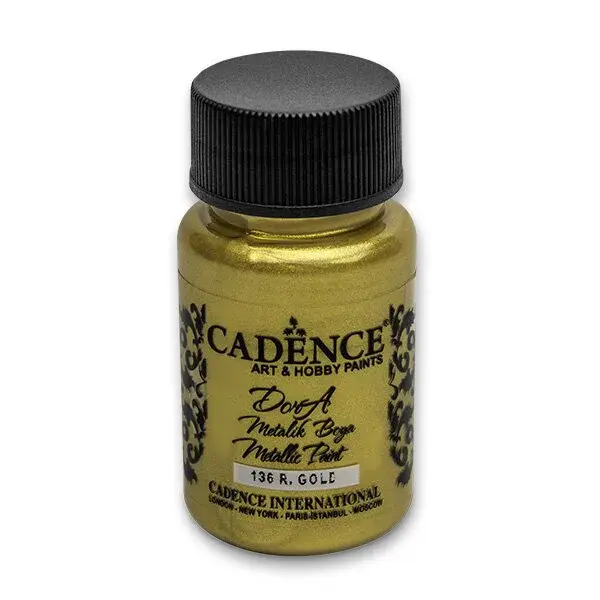 Akrylové barvy Cadence Dora Metallic, 50 ml - zlatá