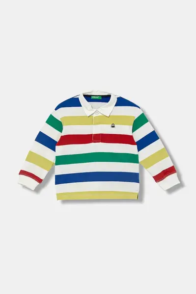 Dětská bavlněná polokošile United Colors of Benetton