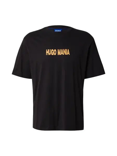 HUGO Tričko 'Nedix'  oranžová / čierna / biela