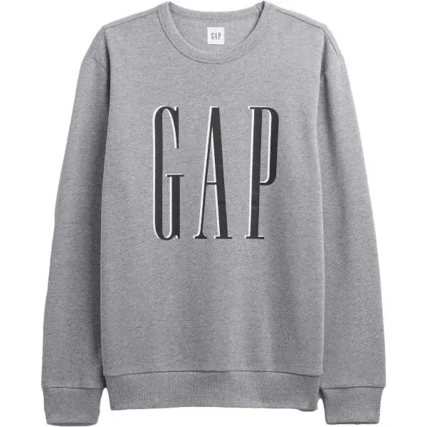 GAP V-LW DB FLEECE Pánska mikina, sivá, veľkosť