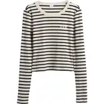 GAP V-JPN LS RIB TEE Dámske crop tričko, biela, veľkosť