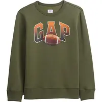 GAP V-FA LOGO CREW Chlapčenská mikina, khaki, veľkosť
