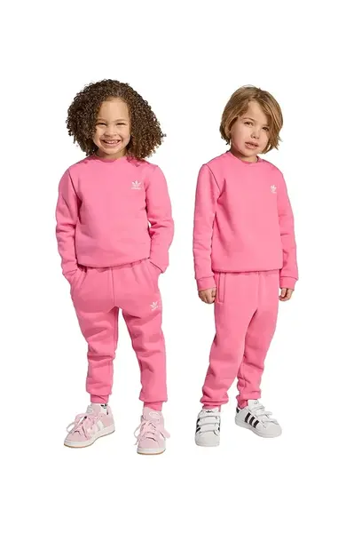 Dětská tepláková souprava adidas Originals růžová barva, JY4880