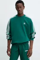 Mikina adidas Originals Oversize Crew pánská, zelená barva, s aplikací, KA0467