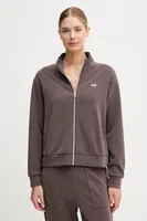 Mikina EA7 Emporio Armani dámská, hnědá barva, hladká, AF12643.7W000191