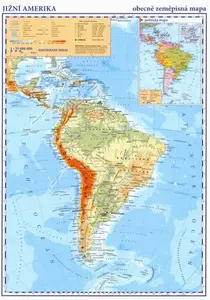 Jižní Amerika – příruční obecně zeměpisná mapa