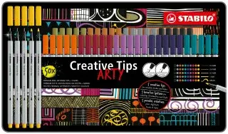 STABILO Creative Tips „ARTY" URBAN 50 ks Sada v plechu