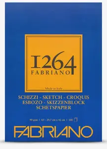 Skicák Fabriano Schizzi 1264 lepený 90g A3