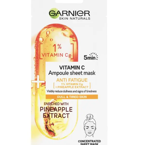 Garnier Skin Naturals Textilní maska s vitamínem C a extraktem z ananasu 15 g
