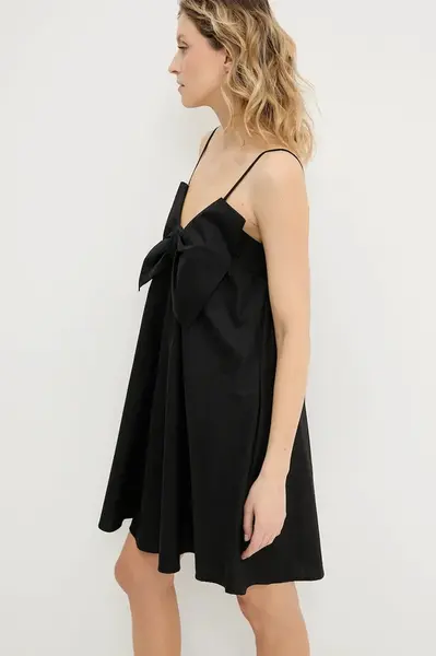 Bavlněné šaty Answear.LAB černá barva, mini