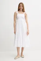 Šaty Pepe Jeans bílá barva, midi, PL953749
