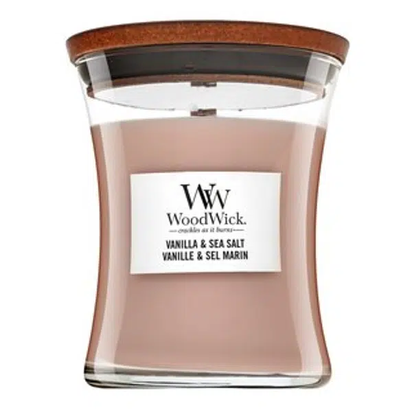 Woodwick Vanilla & Sea Salt vonná svíčka 275 g