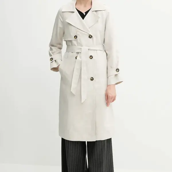 Džínový kabát Sisley dámský, béžová barva, 2UHULN05R