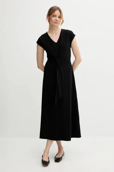 Šaty United Colors of Benetton černá barva, maxi, 3FJHDV01T