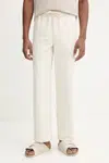 Bavlněné kalhoty A.P.C. pantalon vincent pánské, béžová barva, COGBJ.H08418