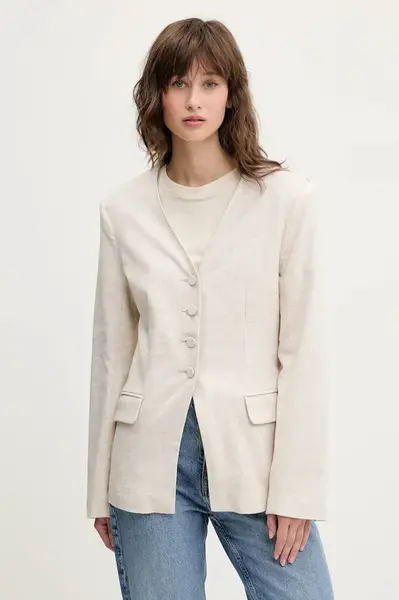 Ľanové sako Abercrombie & Fitch