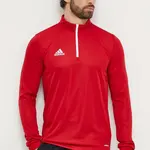 Tréningové tričko s dlhým rukávom adidas Performance Entrada 22 červená farba, jednofarebné, H57556