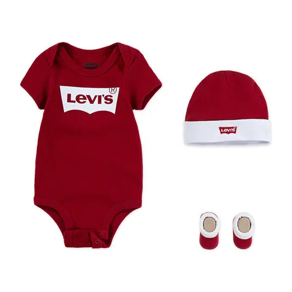 Sada pre bábätká Levi's červená farba
