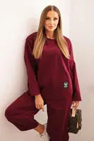 Kesi Włoski Komplet new punto bluza + spodnie slivkový