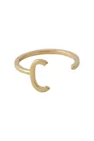 Strieborný pozlátený prsteň Design Letters