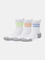 Unisex socks Under Armour UA Velociti Run Cush 3p Crew-WHT - unisex