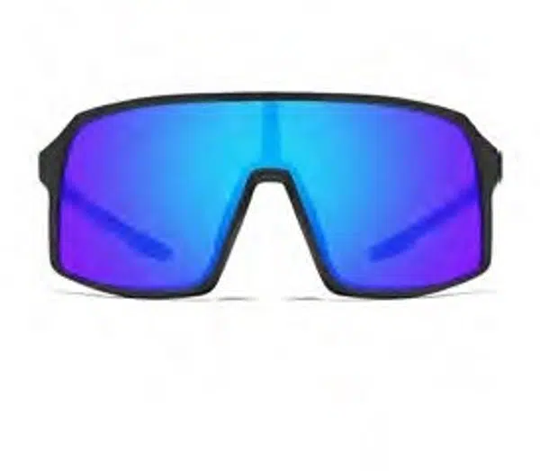 Sports sunglasses WAYE - 7 Matt Black w Blue Multi lens Cat. 3